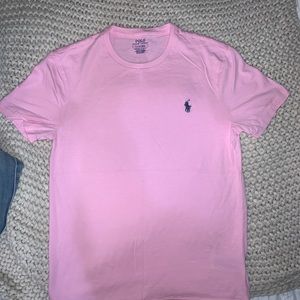 pink polo t-shirt